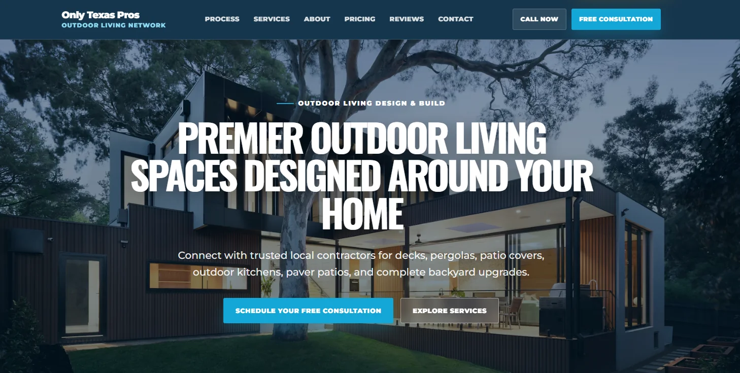 Vista previa del sitio Premier Outdoor Living
