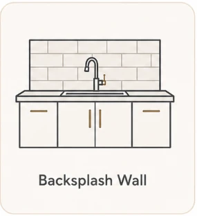 Backsplash wall icon