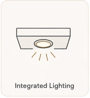 Integrated lighting icon