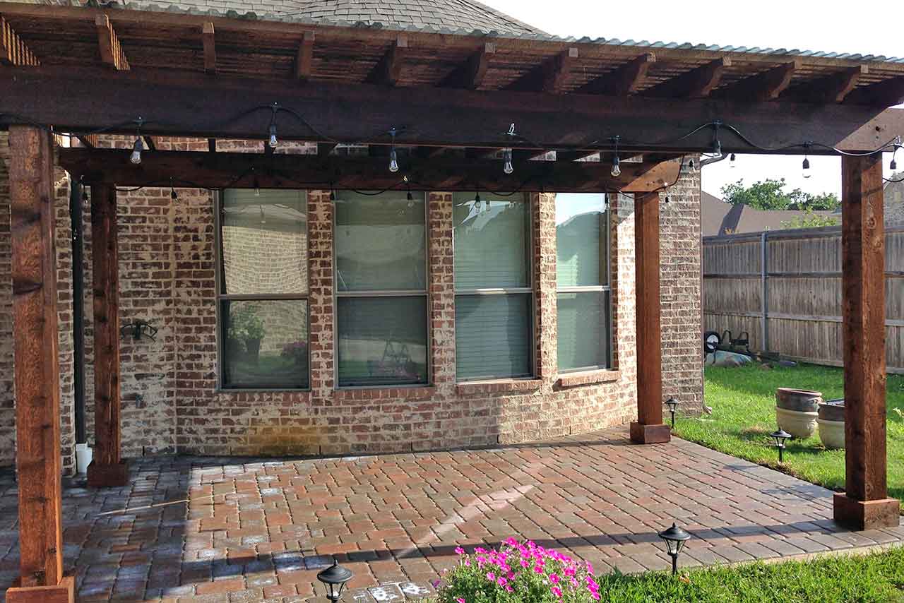 Covered Cedar Pergola with Brick Paver Patio 2 Covered-Cedar-Pergola-with-Brick-Paver-Patio