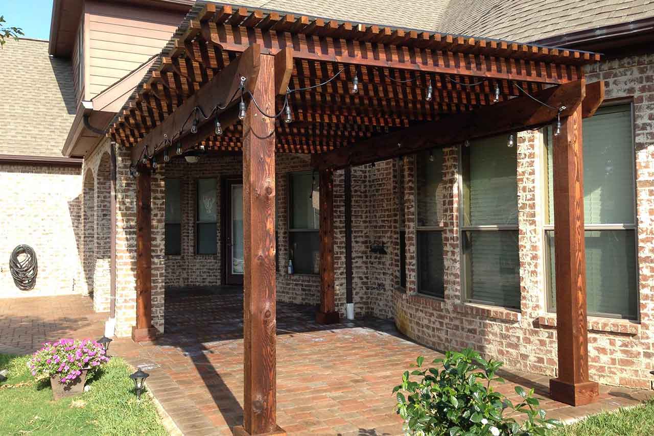 A Backyard Made for Memories: Cedar Pergola with Brick Paver Patio