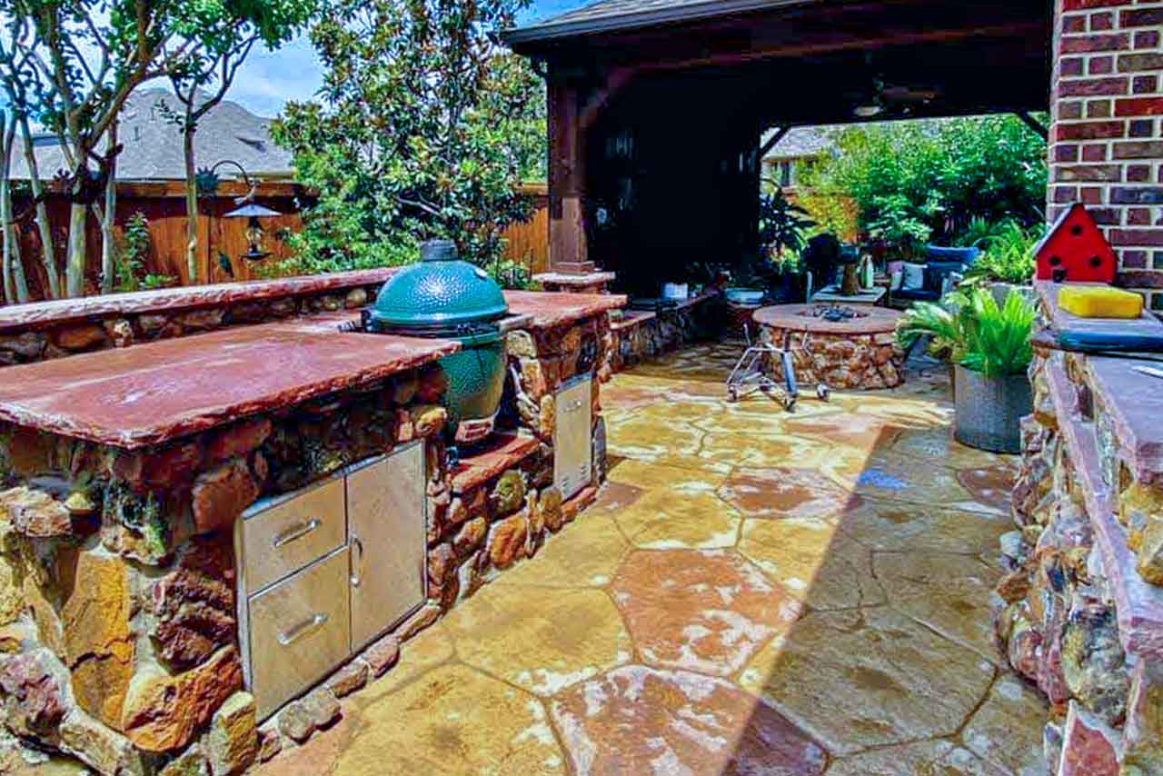 Luxury-Stone-Outdoor-Kitchen-with-Pavilion-&-Firepit